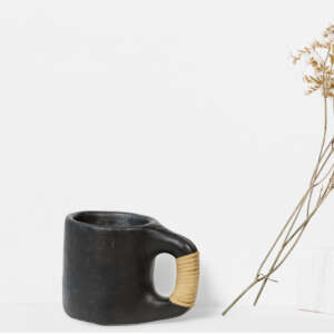 Black Pottery Mug Small