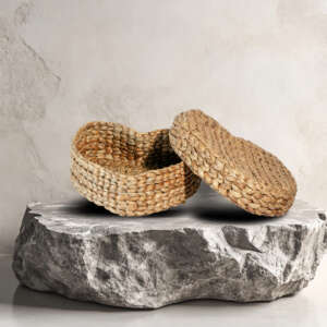 Water Hyacinth Heart Box with lid